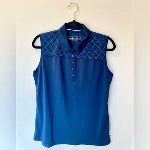 Lady Hagen Golf Tennis Hydro Dri Sleeveless Polo Tank Navy Women’s Large
